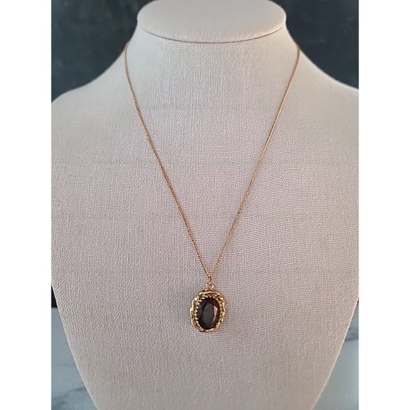 Atlas 12K GF Oval Shaped Pendant Quartz Vintage - Picture 5 of 10